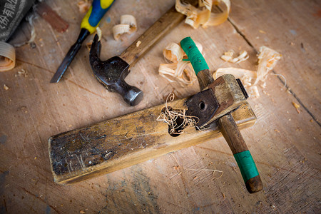 工具木工剪刀木匠的工具背景