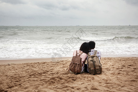 看海背带幼雏高清图片