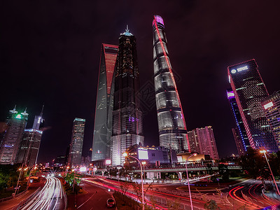 上海三巨头夜景高清图片