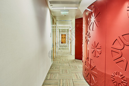 商务中心 联合办公 孵化器 创业园区办公室长廊背景图片