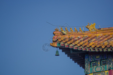 老北京的房檐图片素材