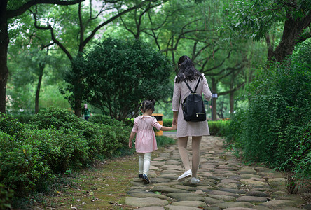 牵手母女背影母女背影背景