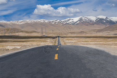 青藏公路雪山背景广告背景