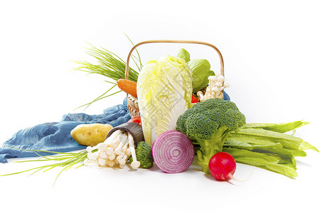 新鲜蔬菜素食烹饪高清图片