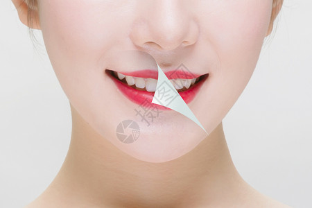 美容与牙齿健康概念背景图片