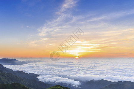 庐山东林寺云海背景