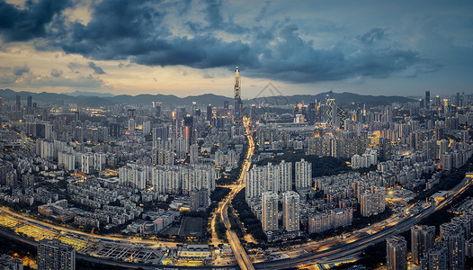 风景大图深圳高空城市超清晰大图背景