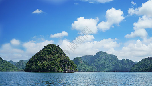 大海有龙素材越南下龙湾群岛背景