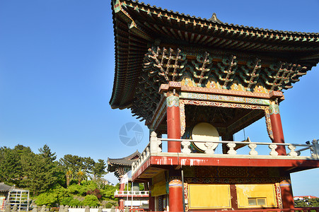 韩国济州岛名胜地标药泉寺古迹高清图片素材