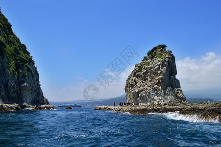 韩国济州岛大海海岛自然风光背景图片