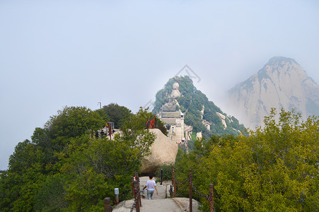 陕西西岳华山自然风光背景图片