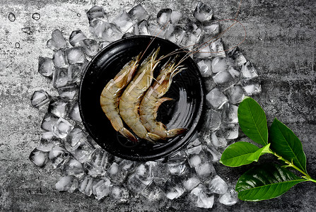 淡水虾米海鲜产品龙虾淡水虾大虾背景