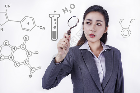 中国科学家观察化学研究的老师设计图片