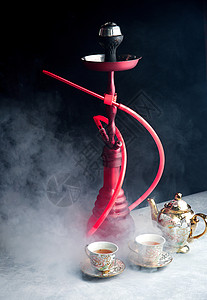 阿拉伯水烟阿拉伯茶壶高清图片