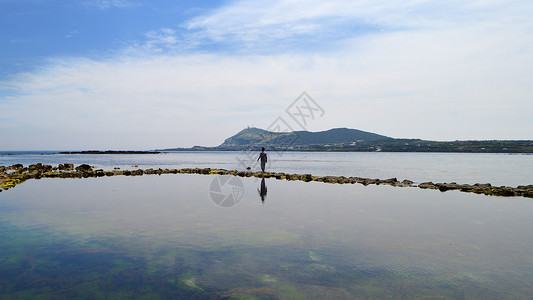 韩国济州岛牛岛海边大海图片