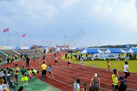 韩国济州岛体育场地标高清图片素材