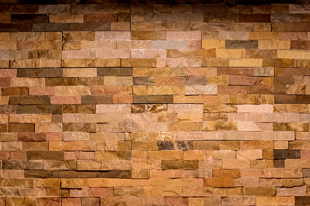 褐色木牌砖墙 纹理背景