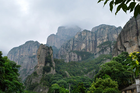 雁荡山山体风景照片背景图片