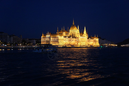 匈牙利旅游布达佩斯景点匈牙利国会大厦夜景背景