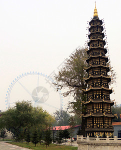 哈尔滨极乐寺景色背景