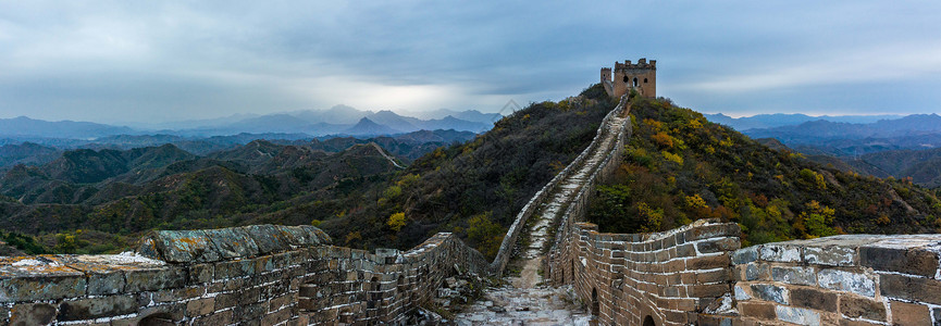 长城秋色旅游目的地高清图片素材