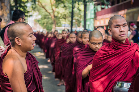 东南亚缅甸缅甸僧侣背景