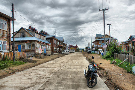 边境小镇室韦俄罗斯民族乡风景背景
