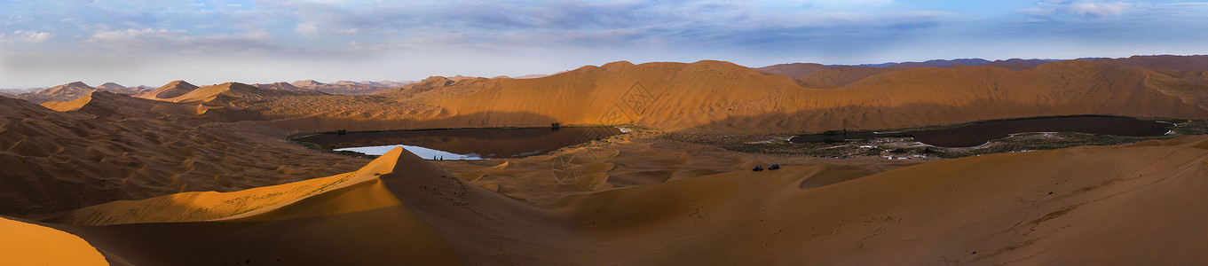 红色沙漠巴丹吉林沙漠全景背景