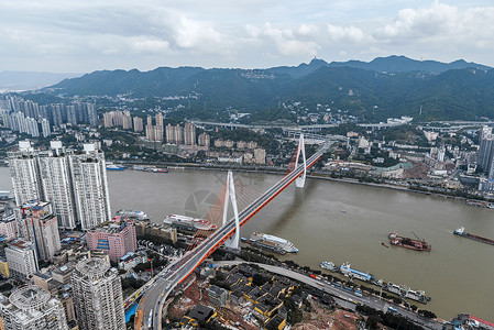 潮牌上新重庆城市与大桥风光背景