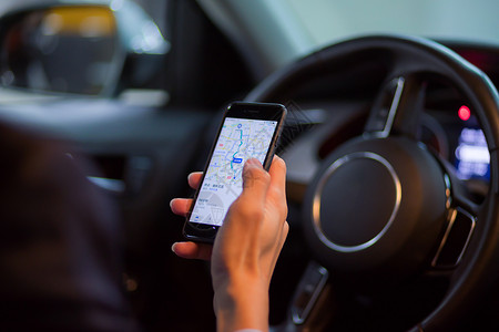 汽车GPS驾驶汽车手机导航背景