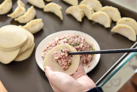 包饺子过节饺子饺子包高清图片