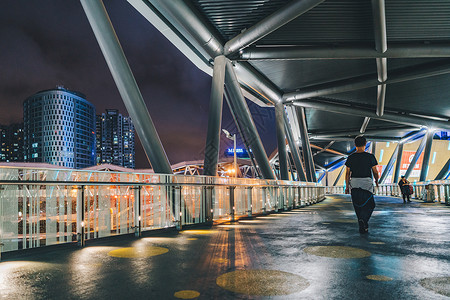 城市建筑天桥天空图片