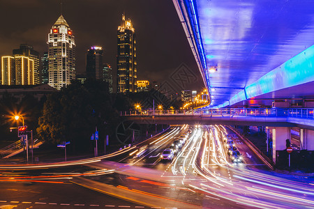 城市夜景交通图片