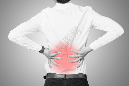 腰痛的男性脊椎素材高清图片