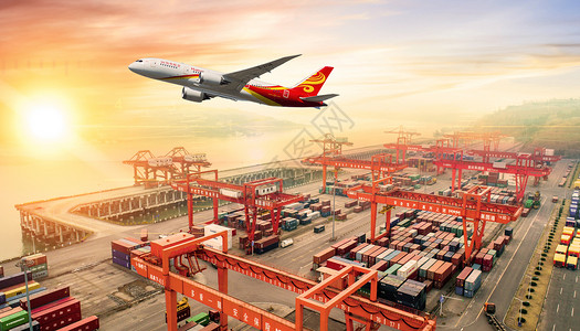 维港货物运输交通设计图片