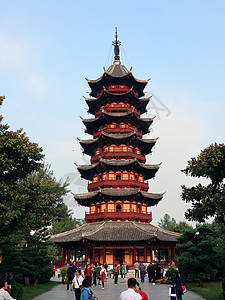 定慧禅寺景区苏州盘门瑞光寺塔背景