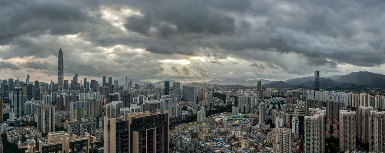 深圳城市全景图写字楼高清图片素材