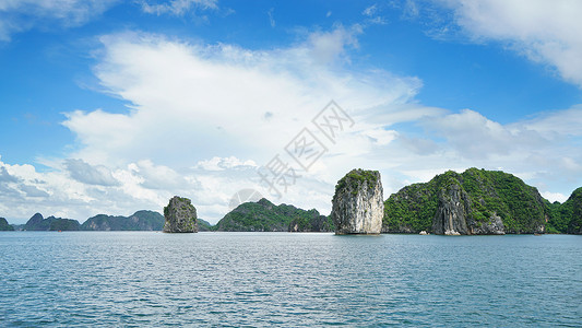 下吕市越南下龙湾名胜风景背景