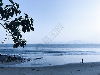 厦门游客厦门海边美景背景