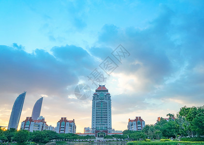 厦门大学芙蓉湖背景