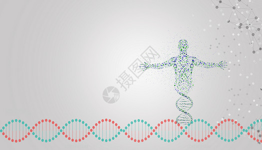 顶级人体DNA基因分子设计图片