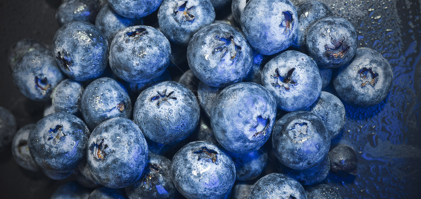新鲜成熟的蓝莓图片
