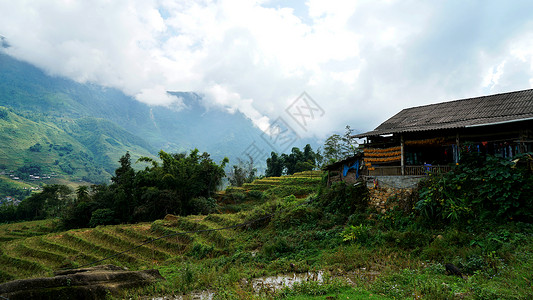 越南少数民族乡村背景图片