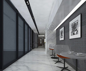 现代简约风过廊室内设计效果图图片