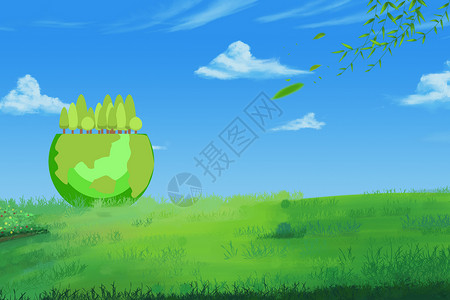  绿色环保 背景图片