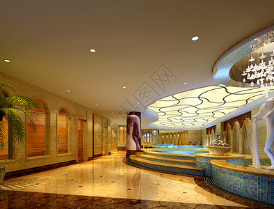 欧式奢华洗浴中心室内设计效果图家居高清图片素材