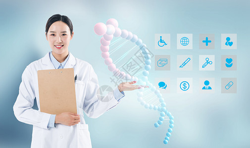 医生标志医疗科技基因研究设计图片