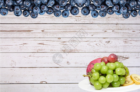 可口蓝莓水果健康养生设计图片