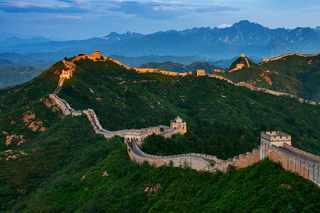 长城图深秋的慕田峪长城背景