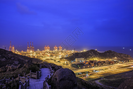 上海洋山港风光背景